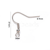 Tarnish Resistant 304 Stainless Steel Earring Hooks X-STAS-S111-001-3