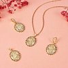 5Pcs Brass Micro Pave Colorful Cubic Zirconia Pendants ZIRC-SZ0003-39-3