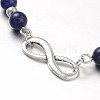 Fashion Tibetan Style Alloy Infinity Anklets AJEW-AN00071-04-2