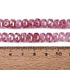 Electroplate Transparent Crackle Glass Beads Strands EGLA-Q135-01A-B09-4
