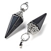 Natural Obsidian Faceted Cone Big Pendants G-P552-04P-08-2