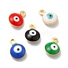 304 Stainless Steel Evil Eye Enamel Charms STAS-G302-03G-1