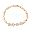 Brass Micro Pave Cubic Zirconia Link Chain Bracelets KK-R217-39G-4