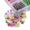 560Pcs 8 Colors Frosted Spray Painted Glass Beads Strands GLAA-YW0001-39-4