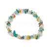 Natural Mixed Stone Chips Beaded Stretch Bracelets for Women BJEW-JB11116-1