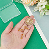 3Pcs 3 Styles Brass Pendant Cabochon Settings KK-PH0014-70-3