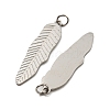 Non-Tarnish 304 Stainless Steel Pendants STAS-O003-07P-2