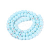 Electroplate Opaque Glass Beads Strands LS-EGLA-Q132-6MM-01C-12-2