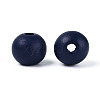Painted Natural Wood Beads WOOD-S049-05B-2