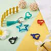 120Pcs 10 Colors Plastic Lobster Claw Clasps KY-YS0001-05-6