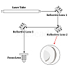 BENECREAT 3Pcs Molybdenum Reflective Lens AJEW-BC0006-47A-4