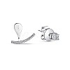 TINYSAND 925 Sterling Silver Trendy Silver Ear Jacket TS-E331-S-3