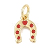 Brass Enamel Charms KK-Q028-07B-G-1