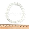 Dyed Natural Selenite Round Beaded Stretch Bracelets for Women G-U005-02J-5