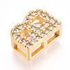 Brass Micro Pave Cubic Zirconia Charms KK-N254-217G-B-2