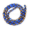 Electroplate Glass Beads Strands EGLA-N008-015E-2