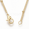 Brass Coated Iron Curb Chain Necklace Making MAK-T006-01KC-3