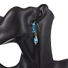 Teardrop Electroplate Glass Dangle Earrings EJEW-JE06797-01-2