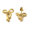 Ion Plating(IP) 304 Stainless Steel Bowknot Stud Earrings for Women EJEW-Z066-13G-2