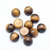 Natural Tiger Eye Cabochons G-P393-R25-8MM-1