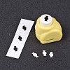 Random Single Color or Random Mixed Color Mini Plastic Craft Paper Punch Sets for Scrapbooking & Paper Crafts AJEW-L051-04-3
