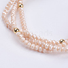 Glass Multi-strand Bracelets BJEW-I237-01D-2