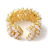 Rack Plating Brass Micro Pave Clear Cubic Zirconia Open Cuff Rings RJEW-M162-36G-3