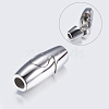 Tarnish Resistant 304 Stainless Steel Magnetic Clasps with Glue-in Ends STAS-P181-36P-2