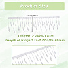 2Yards Polyester with Plastic Imitation Pearl Beads Tassel Ribbons OCOR-GF0004-99A-2