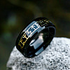 Titanium Steel  Words Finger Rings FIND-PW0020-12D-EB-1