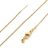 1mm Rack Plating Brass Box Chain Adjustable Slider Necklaces for Women Men MAK-L044-02G-4