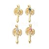 Axe Shapes Rack Plating Brass Cubic Zirconia Pendants KK-K385-076G-1