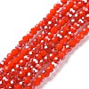 Electroplate Opaque Glass Beads Strands EGLA-A034-P4mm-H16-1