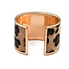 Alloy PU Open Cuff Bangles Bangles BJEW-U014-01G-03-3