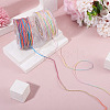 2 Rolls 2 Colors Segment Dyed Round Polyester Twisted Cords OCOR-TA0003-65C-7