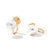 Simple and Elegant Vintage Brass Imitation Pearl Round Clip-on Earrings UF6874-5