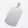 Non-Tarnish 304 Stainless Steel Stamping Blank Tag Pendants X-STAS-R090-32-1