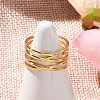 304 Stainless Steel Multilayer Open Cuff Rings RJEW-Z077-01G-04-2