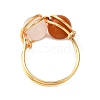 5Pcs 5 Style Natural Mixed Gemstone Round Finger Rings Set RJEW-JR00590-01-4
