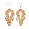 Bohemian Wood & Zinc Alloy Dangle Earrings WG7F193-01-5