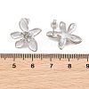 Brass Micro Pave Cubic Zirconia Stud Earring Findings CU-CBAA5EE-04P-03-3