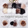 Gorgecraft 20Pcs 10 Colors Faux Fox Fur Fluffy Pompom Ball AJEW-GF0006-48-4