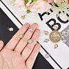 SUPERFINDINGS 12Pcs 3 Colors Brass Micro Pave Cubic Zirconia Charms ZIRC-FH0001-37-3