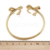 304 Stainless Steel Cuff Bangles for Women BJEW-A147-01C-G-5
