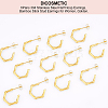 DICOSMETIC 6Pair 304 Stainless Steel Half Hoop Earrings EJEW-DC0001-14-4