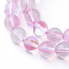 Synthetic Moonstone Beads Strands G-R375-6mm-B12-1