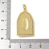 Brass Micro Pave Clear Cubic Zirconia Pendants KK-U046-05G-02-3