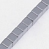 Electroplate Non-magnetic Synthetic Hematite Beads Strands G-J170A-3x3mm-M-4