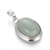 Natural Green Aventurine Pendants G-L512-D14-2