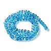 Transparent Electroplate Glass Beads Strands X-GLAA-Q099-C01-08-1-2